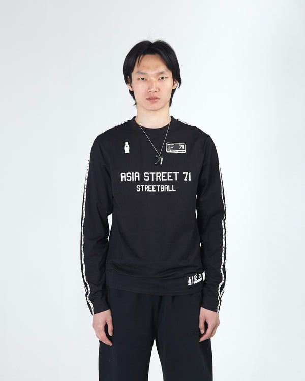 LONGSLEEVE COTTON BASKETBALL BLACK