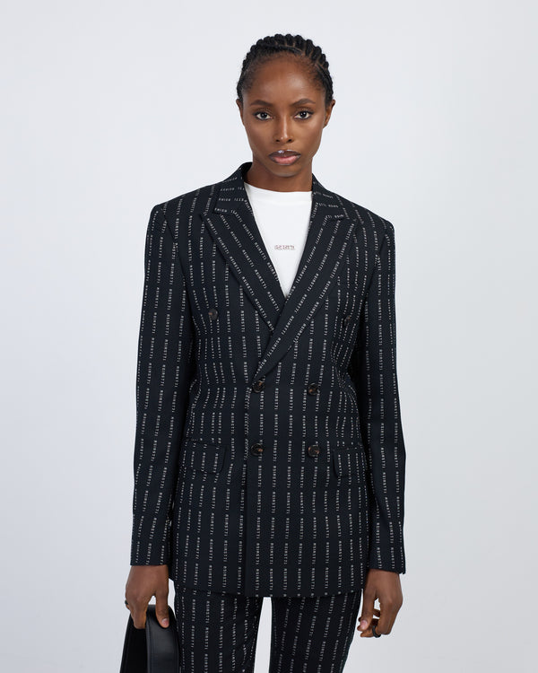 BLAZER CL71 PATTERN LETTERS BLACK