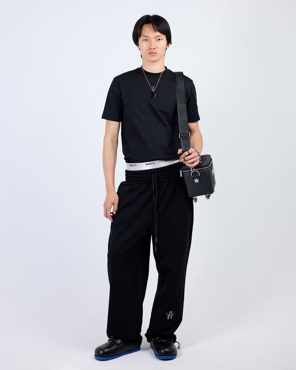 PANTS DOUBLE WAIST 580GR BLACK