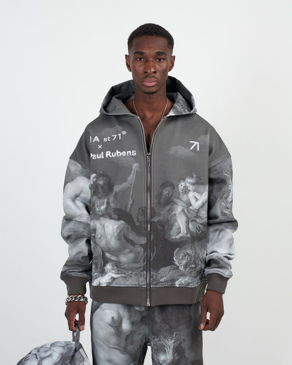 HOODIE ZIP ART UNION PAUL RUBENS GREY