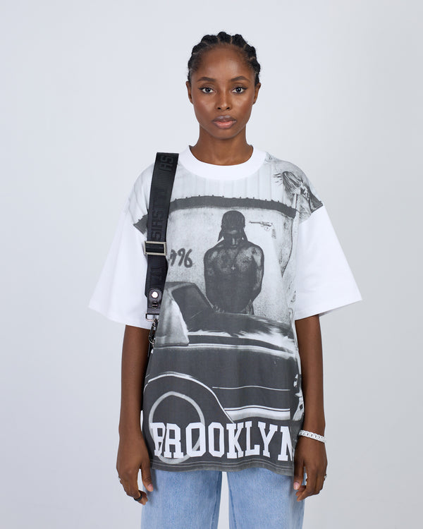 T-SHIRT BROOKLYN TUPAC WHITE