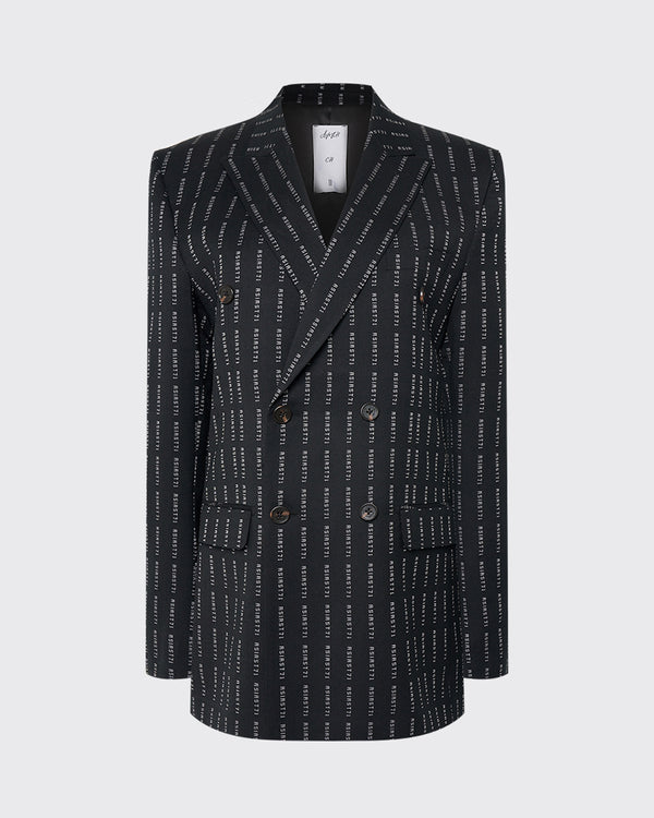 BLAZER CL71 PATTERN LETTERS BLACK