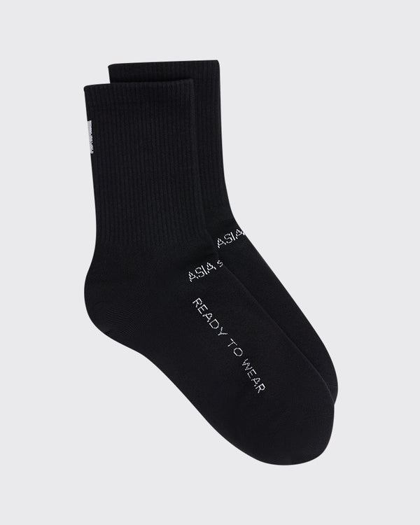 SOCKS WHITE LOGO ON BLACK