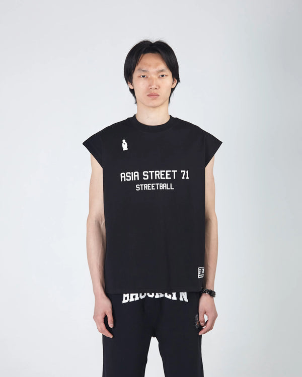 T-SHIRT COTTON BASKETBALL BLACK